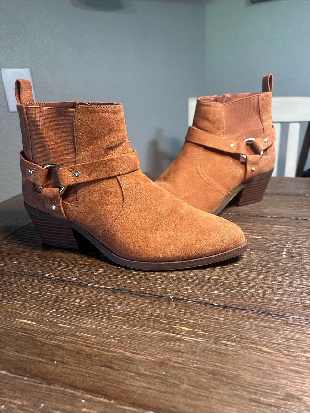 Lane Bryant harness ankle boots size 8 wide